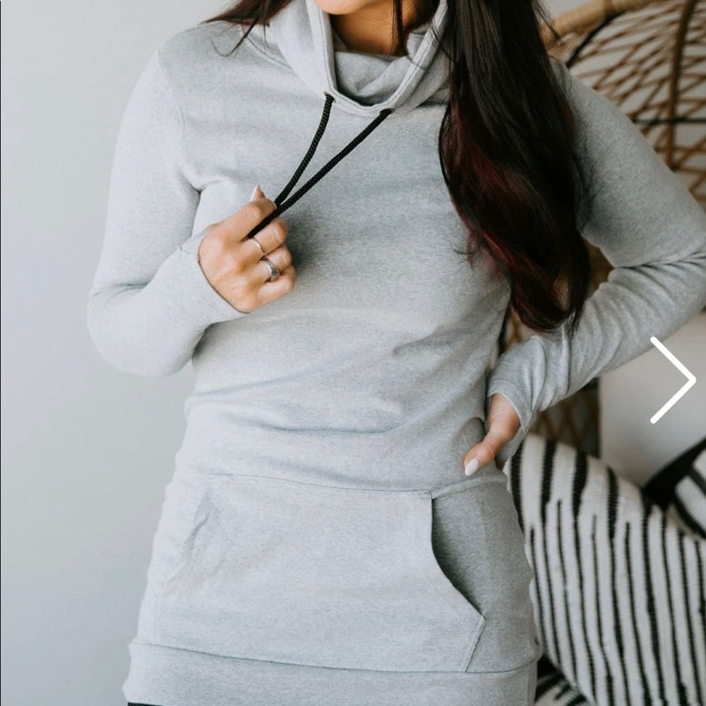 Laurie Belle’s Lily and Lottie Cowl Sweatshirt Gray